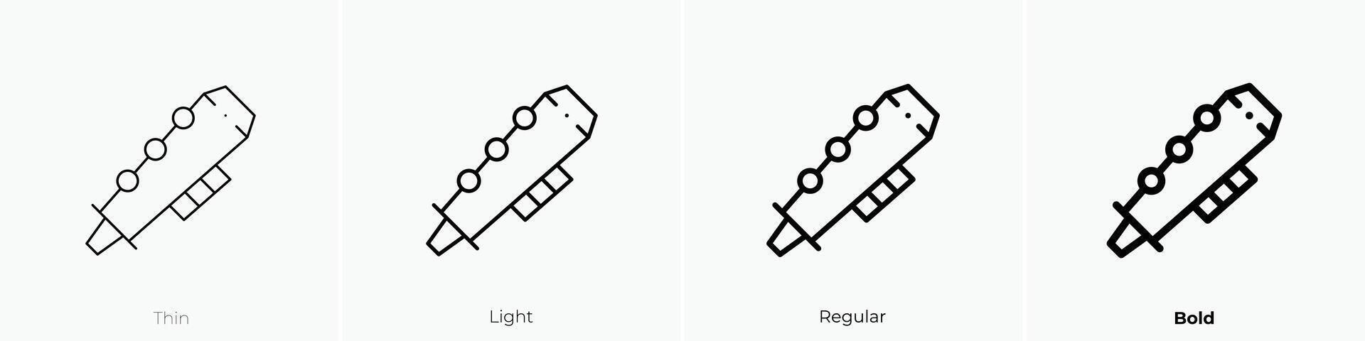 oboe icono. delgado, luz, regular y negrita estilo diseño aislado en blanco antecedentes vector