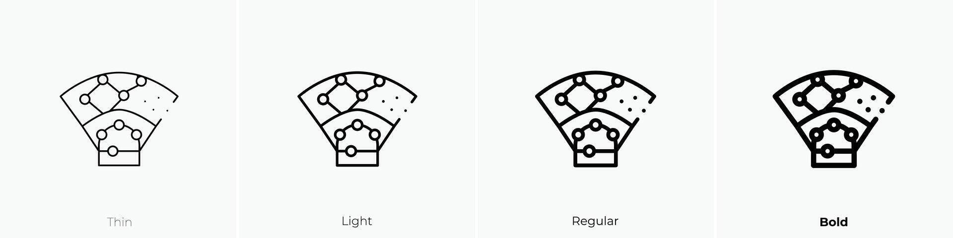 observatory icon. Thin, Light, Regular And Bold style design isolated on white background vector