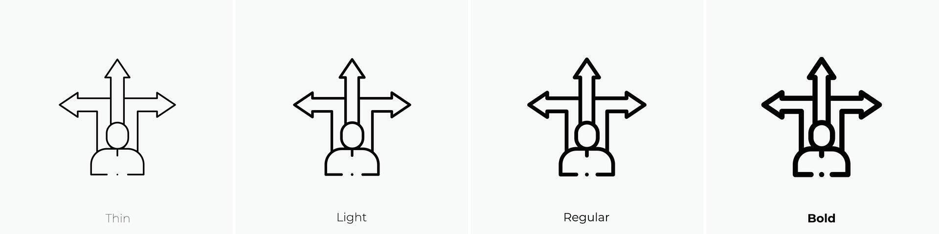 oportunidad icono. delgado, luz, regular y negrita estilo diseño aislado en blanco antecedentes vector