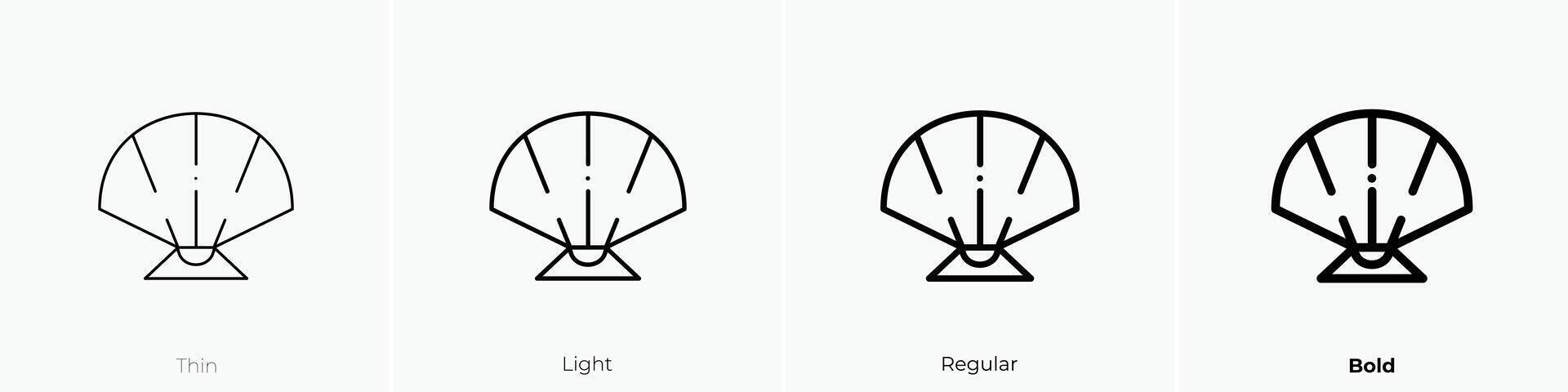 oyster icon. Thin, Light, Regular And Bold style design isolated on white background vector