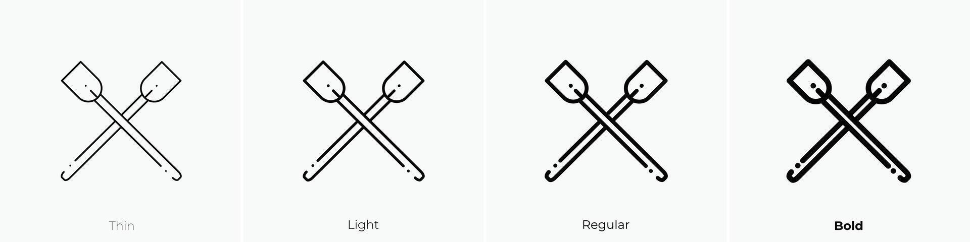 paletas icono. delgado, luz, regular y negrita estilo diseño aislado en blanco antecedentes vector