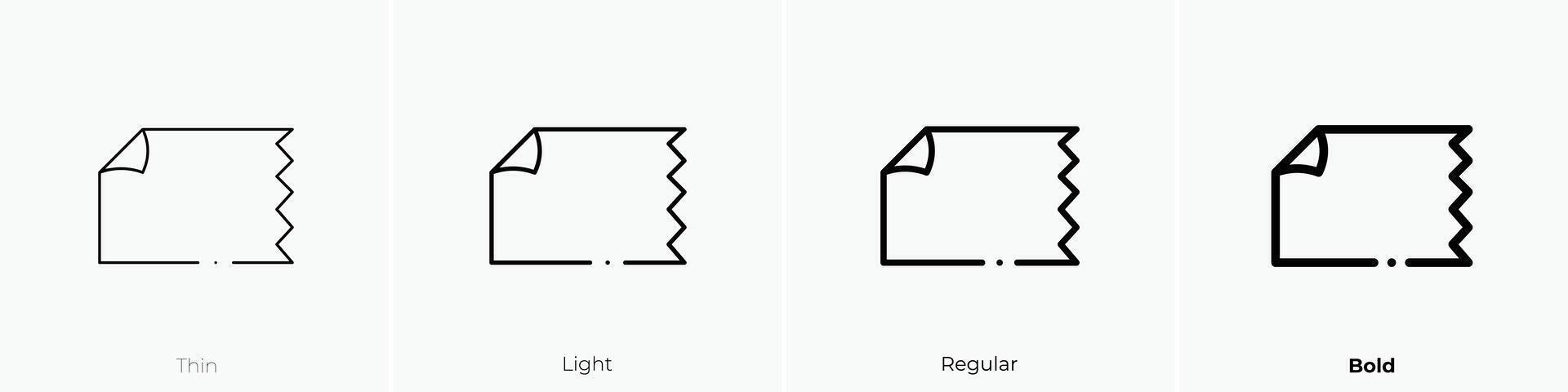 embalaje icono. delgado, luz, regular y negrita estilo diseño aislado en blanco antecedentes vector