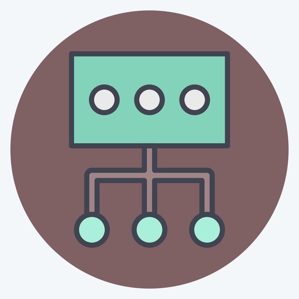 Icon Data. related to Social Network symbol. color mate style. simple design illustration vector