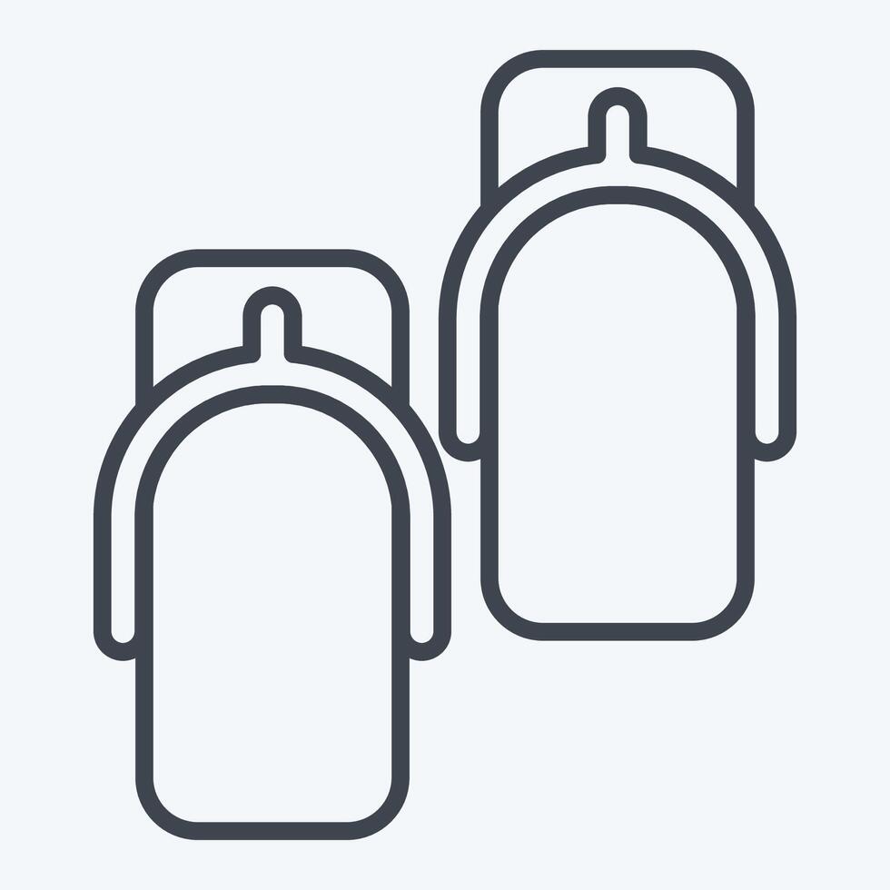 Icon Geta. related to Japan symbol. line style. simple design illustration. vector