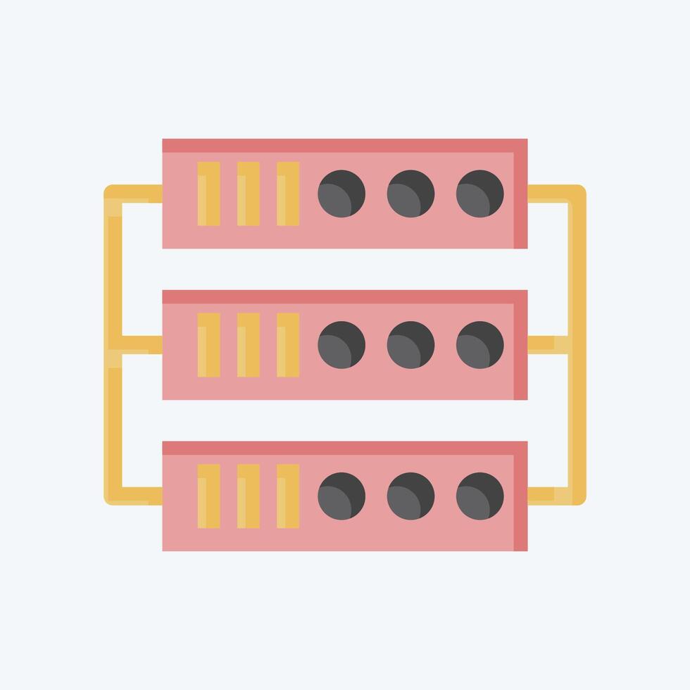 Icon Server. related to Social Network symbol. flat style. simple design illustration vector