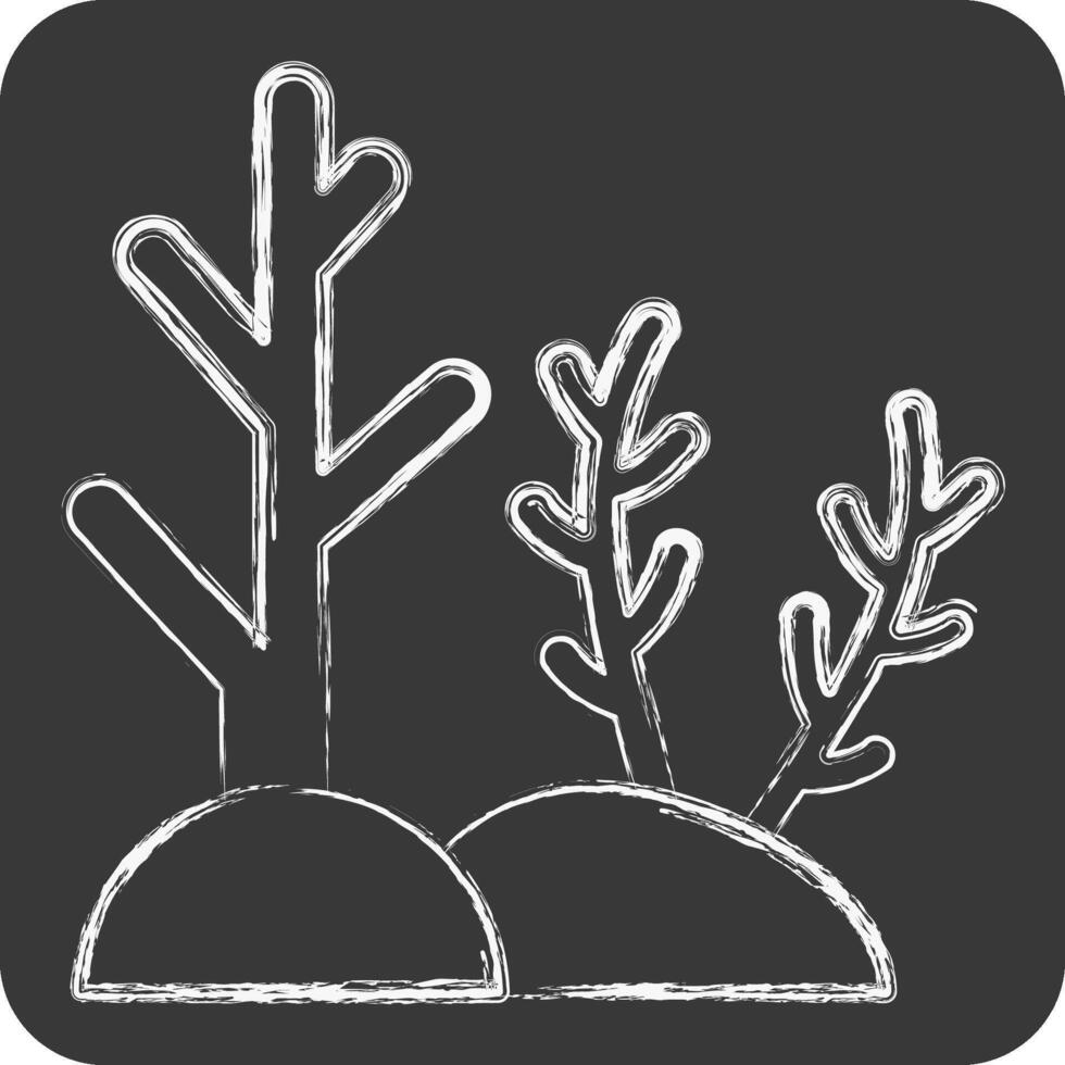 Icon Ocean. related to Diving symbol. chalk Style. simple design illustration vector