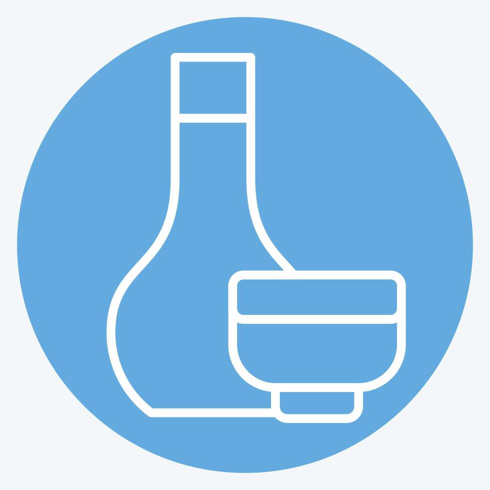 Icon Sake. related to Japan symbol. blue eyes style. simple design illustration. vector