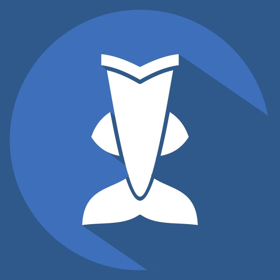 Icon Mermaid Vail Diving. related to Diving symbol. long shadow style. simple design illustration vector