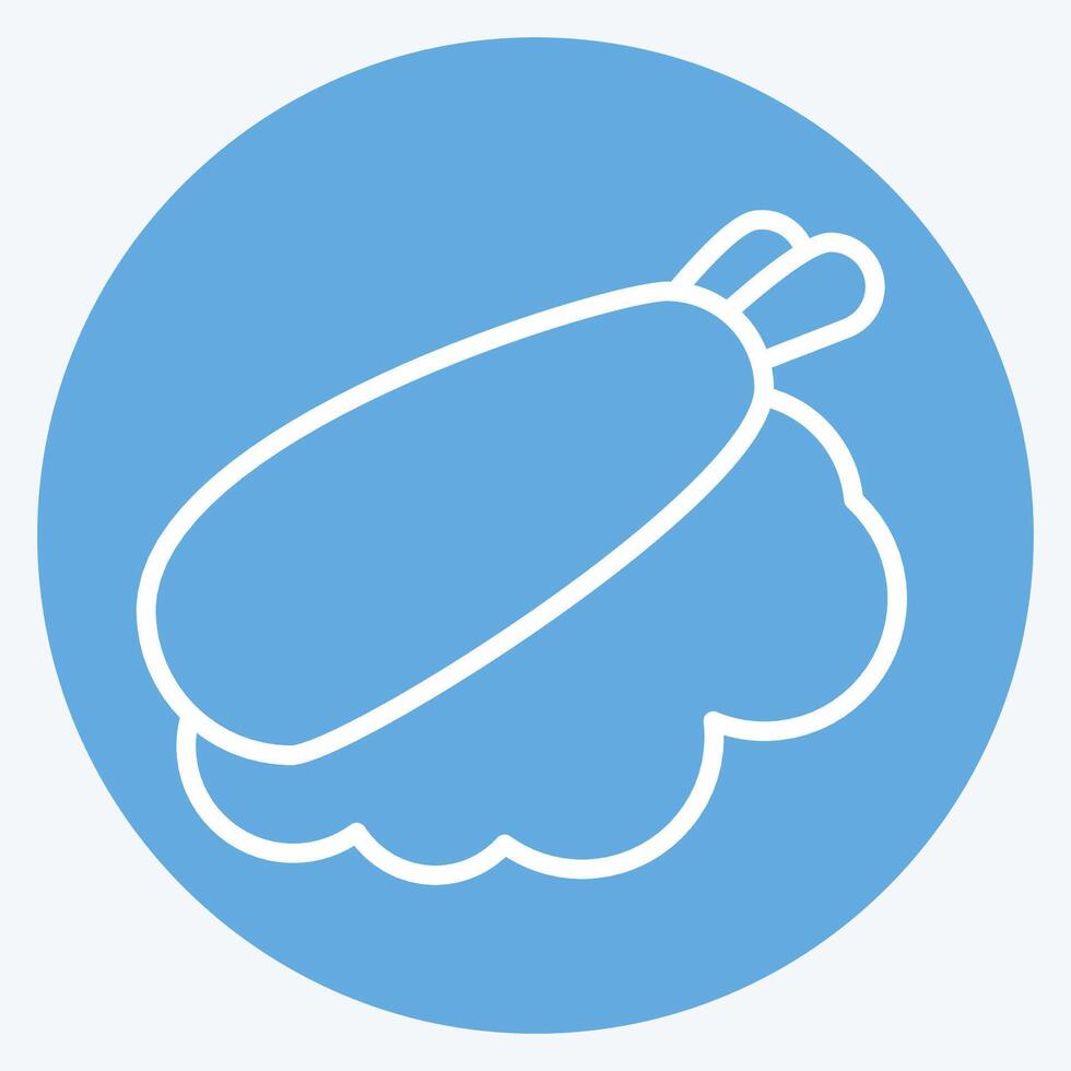 Icon Nigiri. related to Japan symbol. blue eyes style. simple design illustration. vector