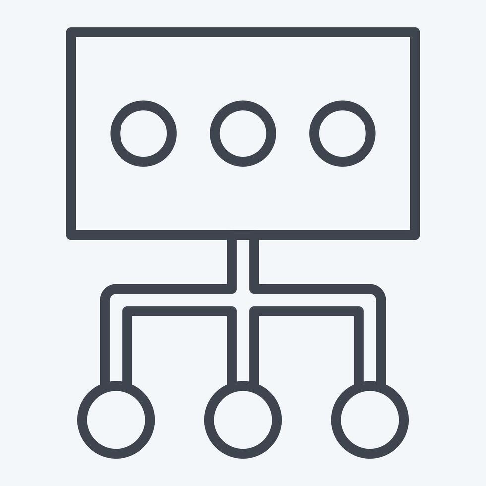 Icon Data. related to Social Network symbol. line style. simple design illustration vector