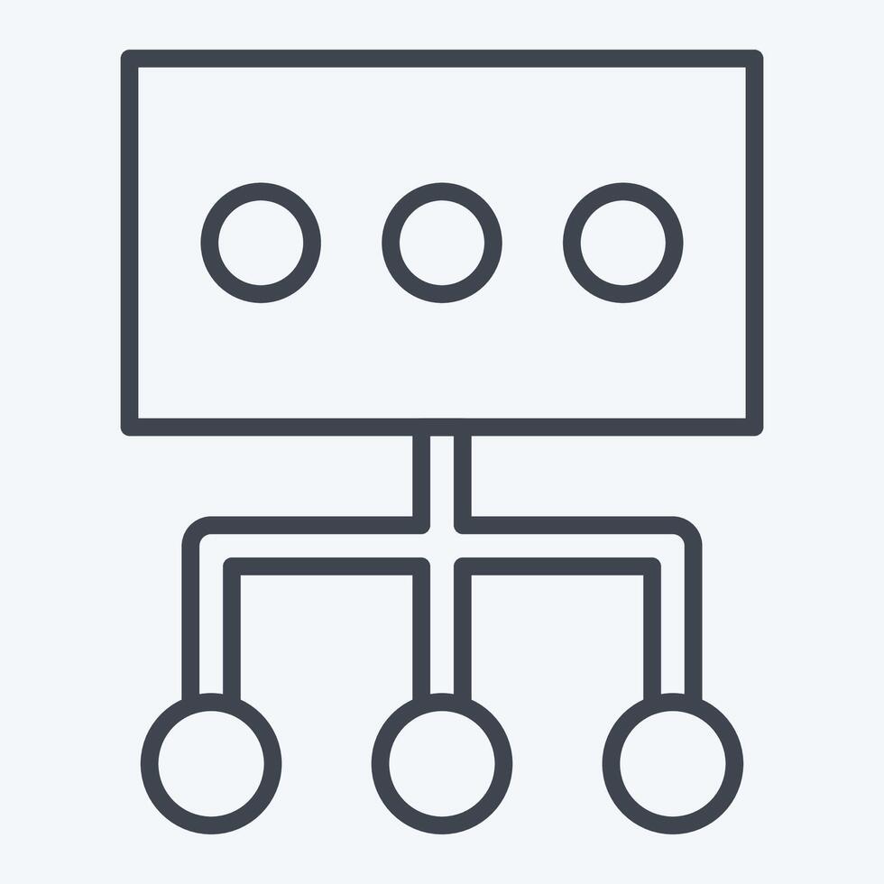 Icon Data. related to Social Network symbol. line style. simple design illustration vector