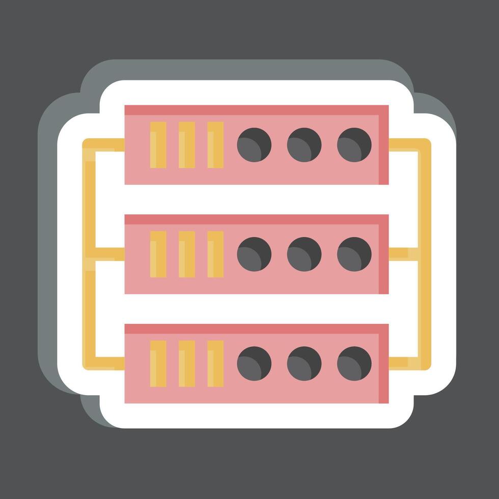 Sticker Server. related to Social Network symbol. simple design illustration vector