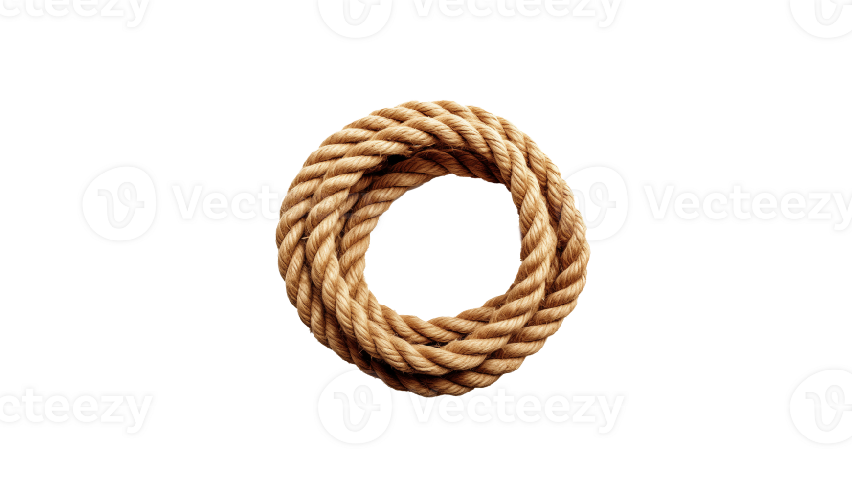 AI generated Manila rope cut out. Isolated manila rope on transparent background png