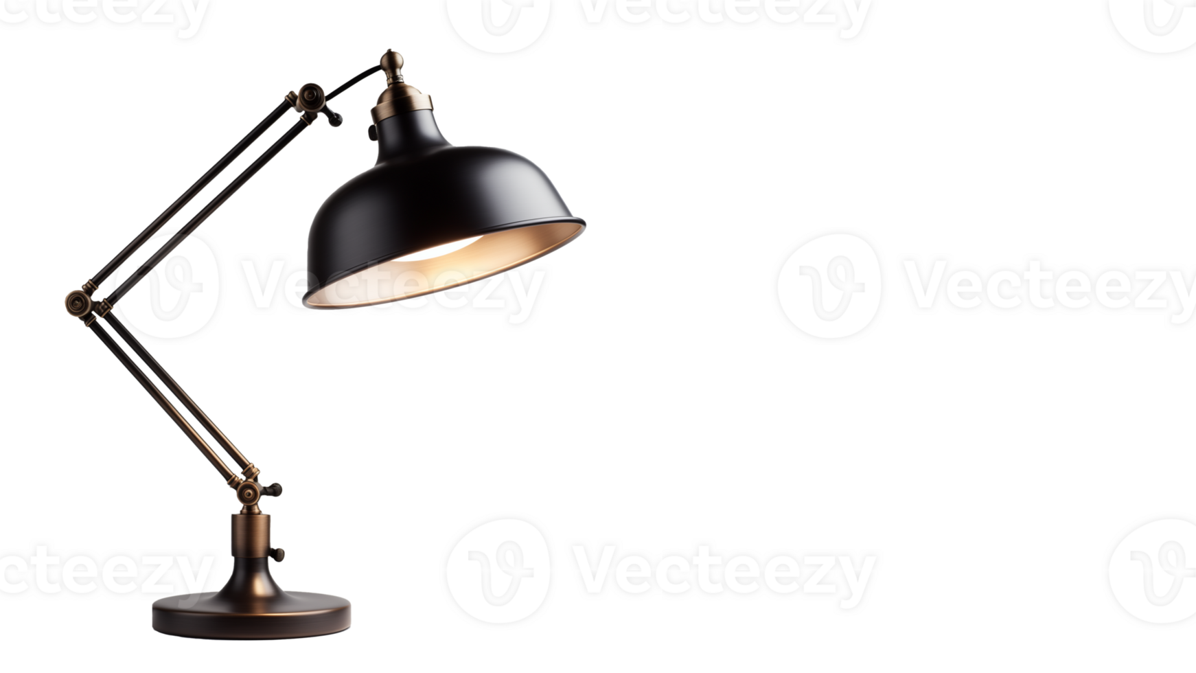 AI generated Desk lamp cut out. Retro table lamp on transparent background png
