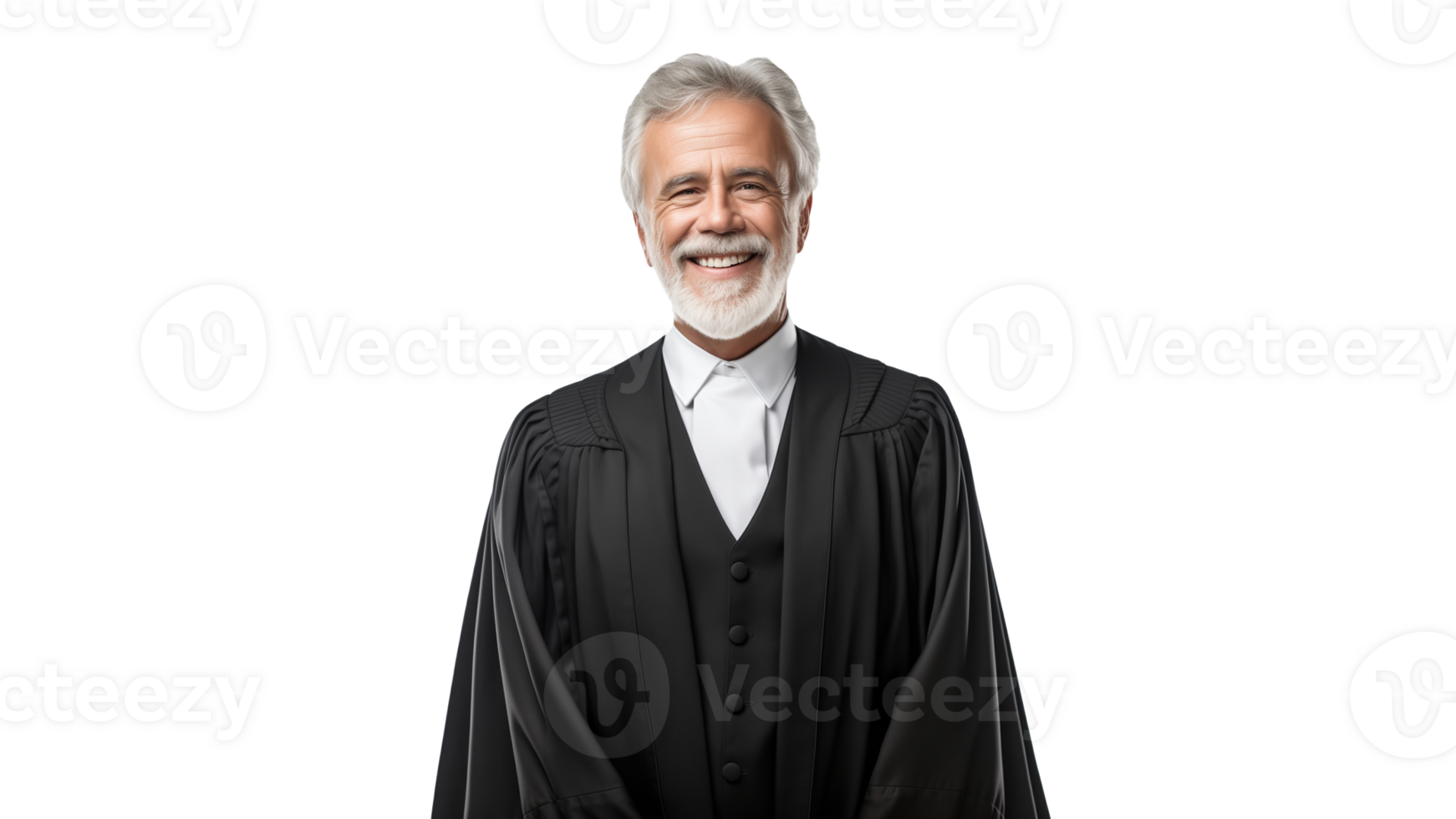 AI generated Happy lawyer cut out. Smiling lawyer man elderly age on transparent background png