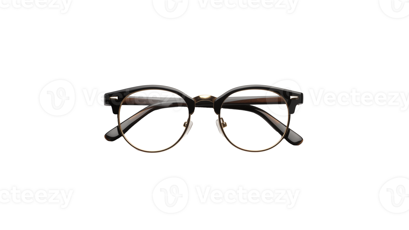 AI generated Isolated eyeglasses cut out. Eyeglasses on transparent background png