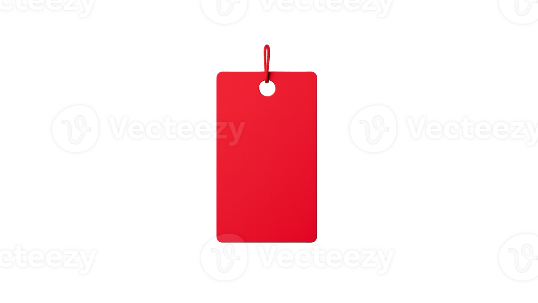 AI generated Red price tag cut out. Isolated red sale price label on transparent background png