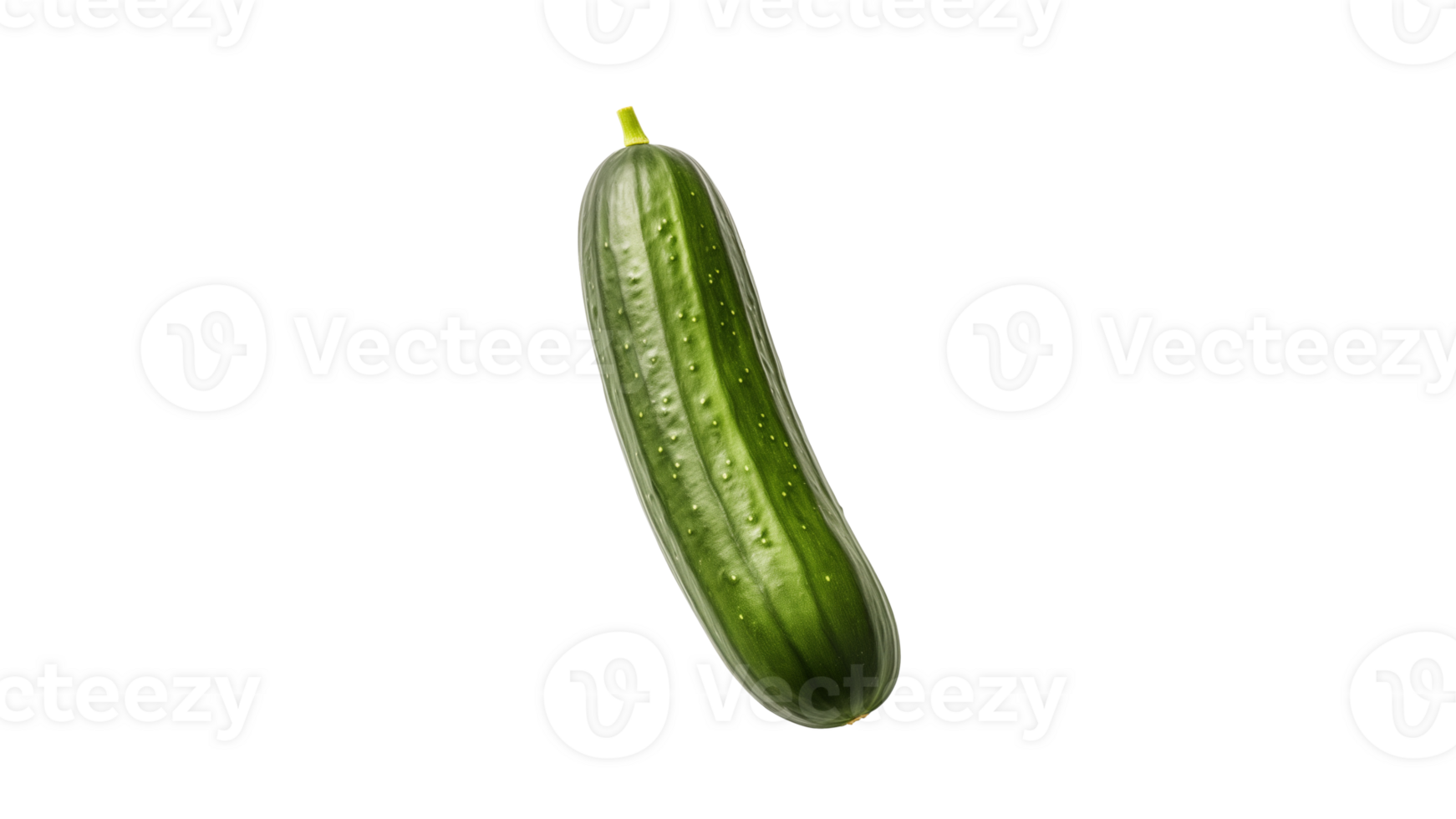 AI generated Isolated cucumber cut out. Cucumber vegetable on transparent background png