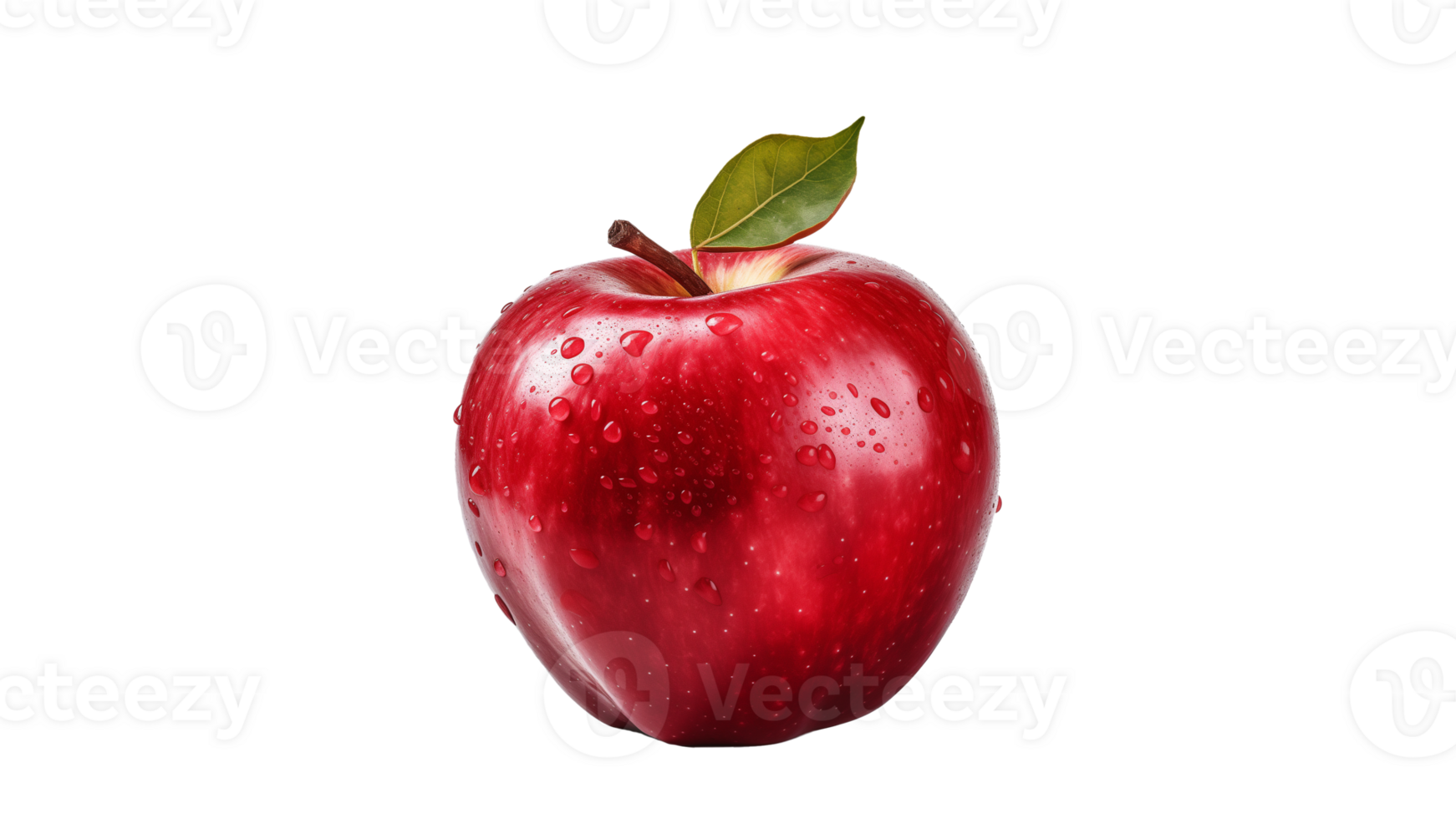 AI generated Isolated red apple fruit cut out. Red apple fruit on transparent background png