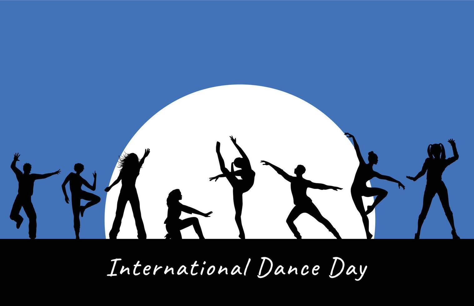 vector ilustración de internacional danza día saludo