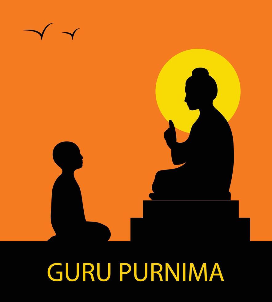 Vector Illustration for Guru Purnima Celebration day