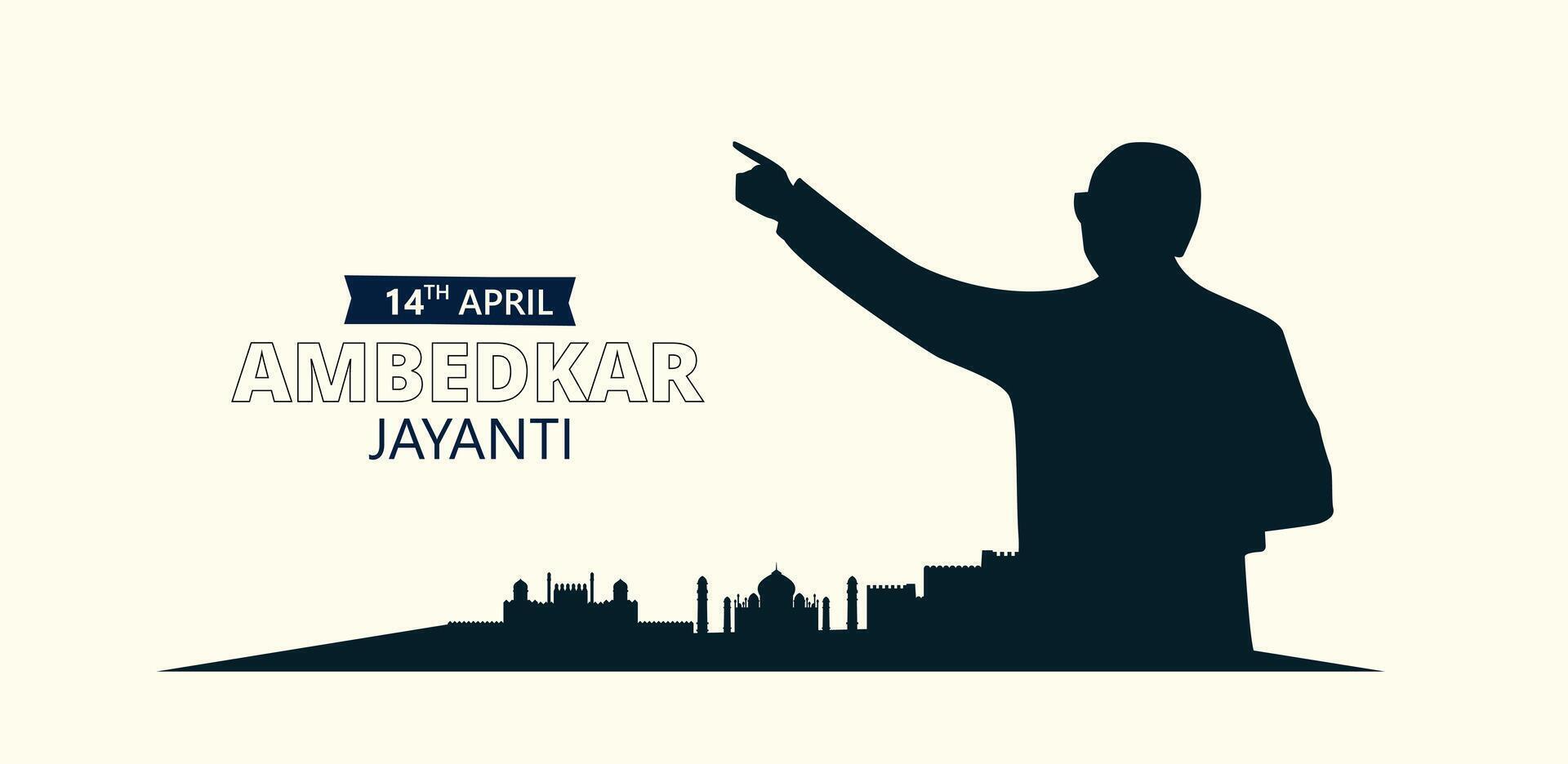 Dr Bhimrao Ramji Ambedkar with Constitution of India for Ambedkar Jayanti on 14 April vector