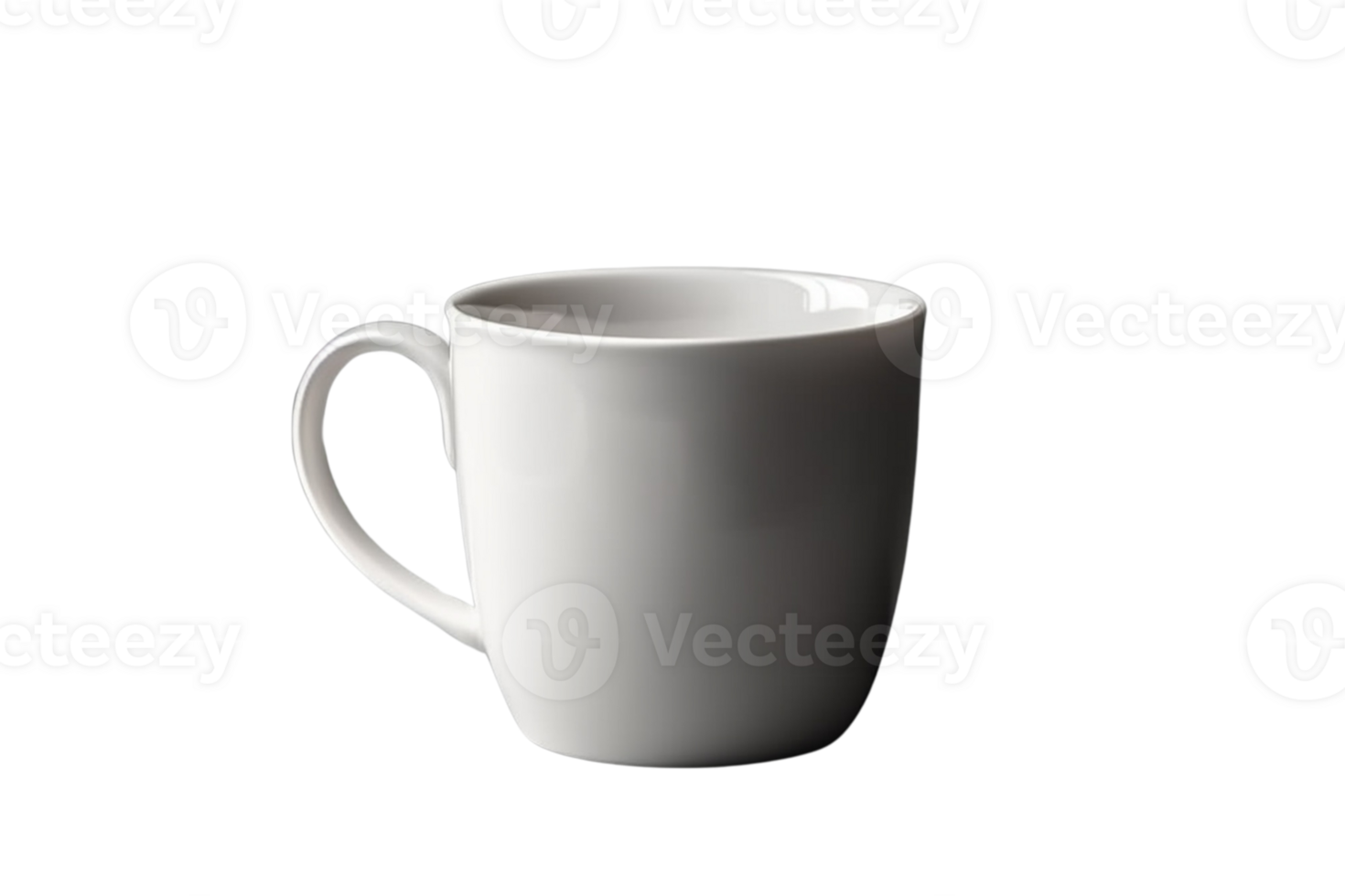 AI generated Ceramic white cup on transparent background png image
