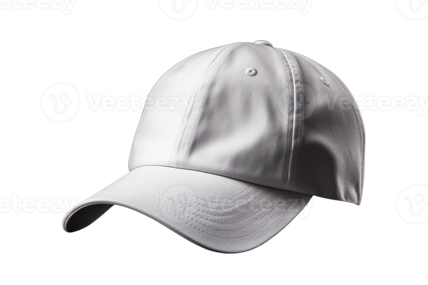 AI generated White cap mockup on transparent background PNG image