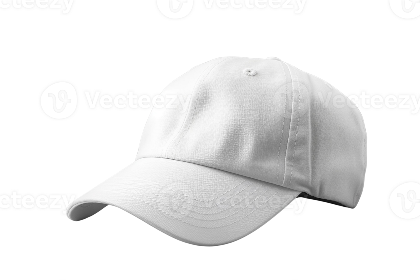 AI generated White cap mockup on transparent background png image