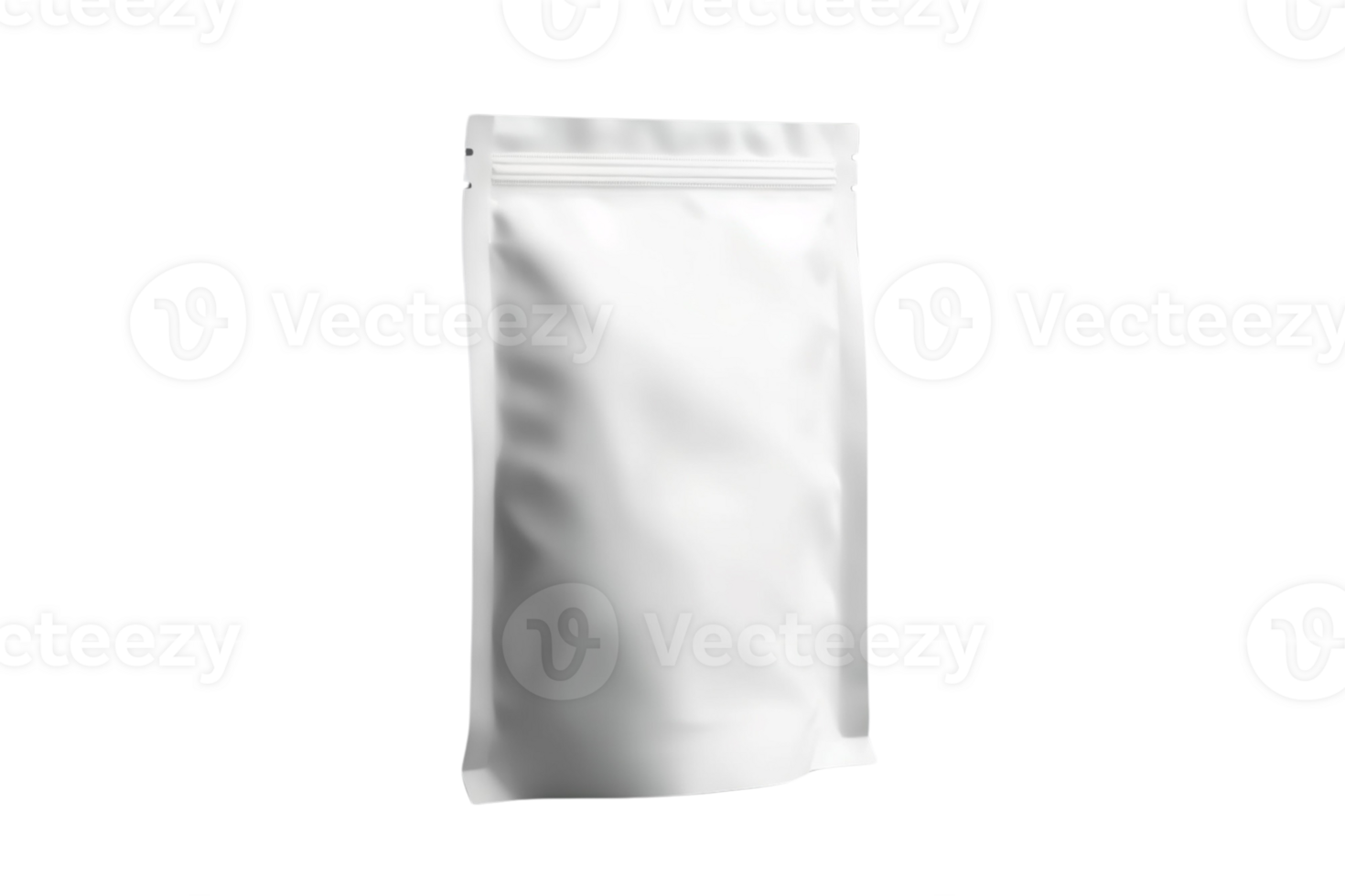 AI generated Blank foil bag packaging on transparent background png image