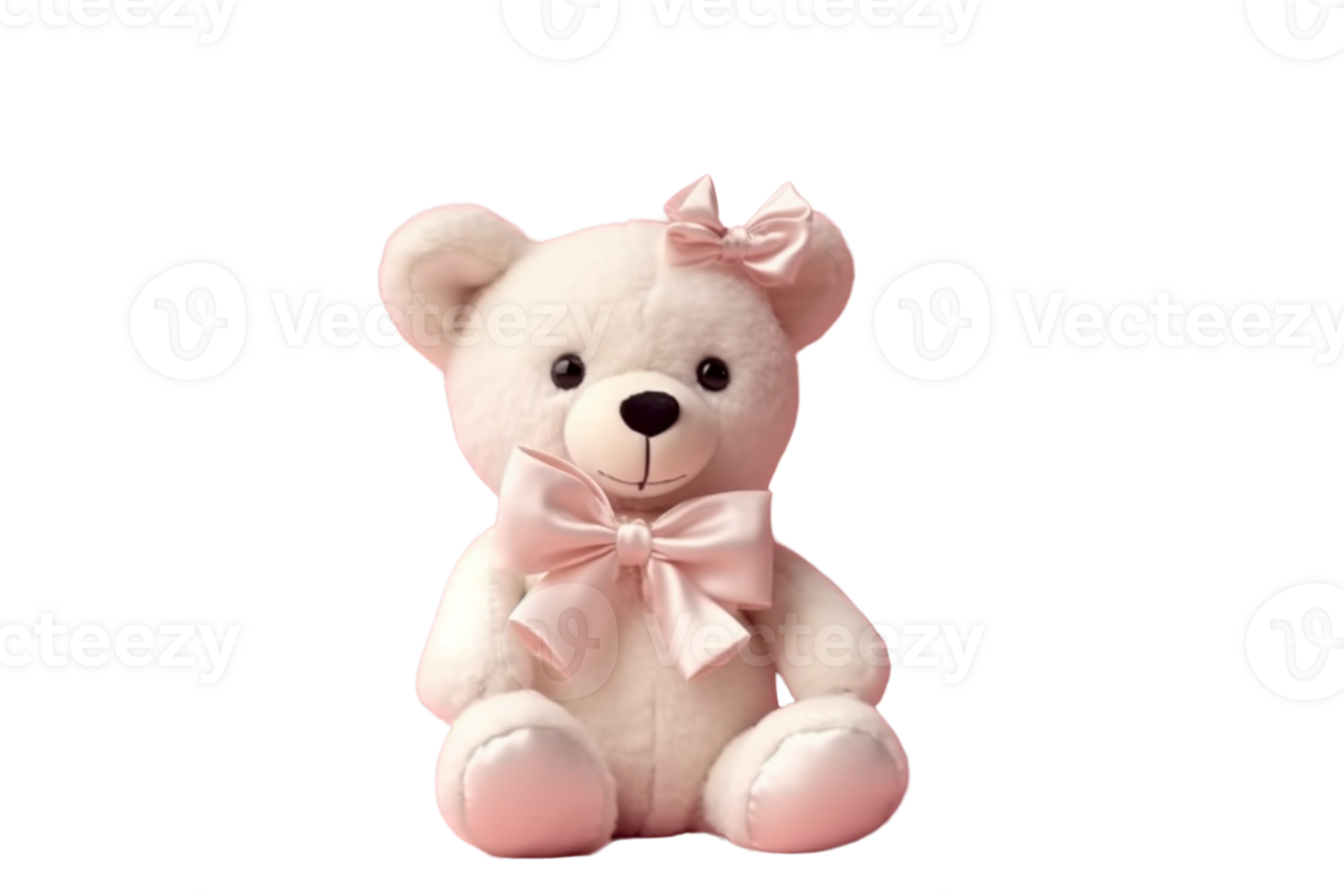 AI generated Pink teddy bear on transparent background PNG image