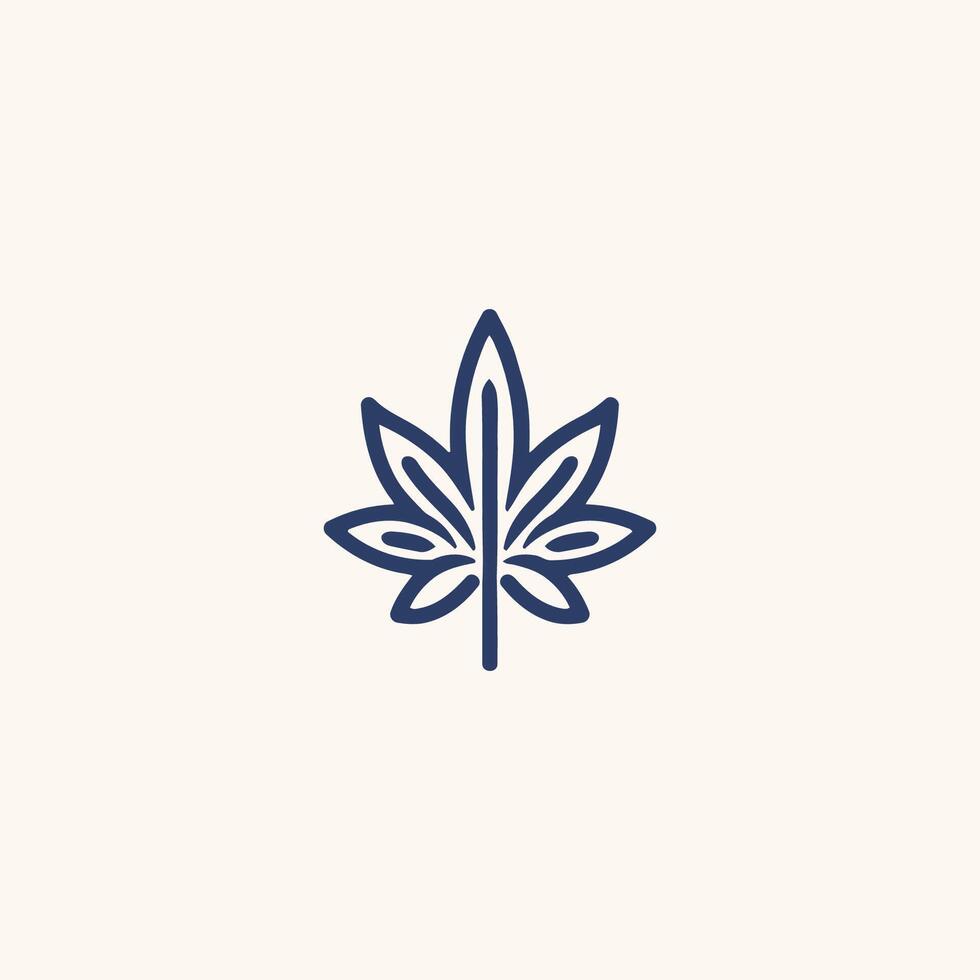 AI generated Cannabis logo design icon vector  template
