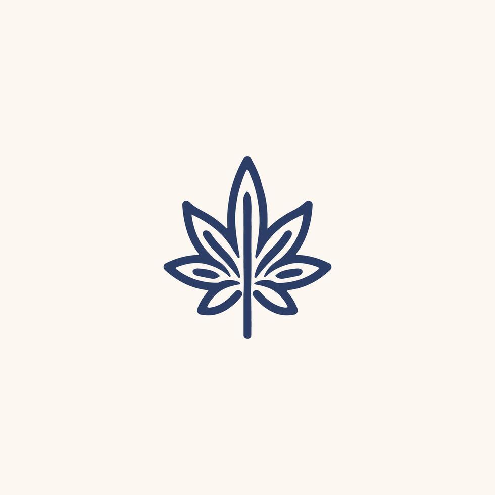 AI generated Cannabis logo design icon vector  template