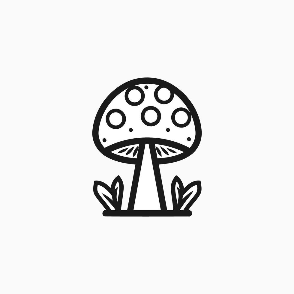 AI generated Mushroom logo icon design vector template