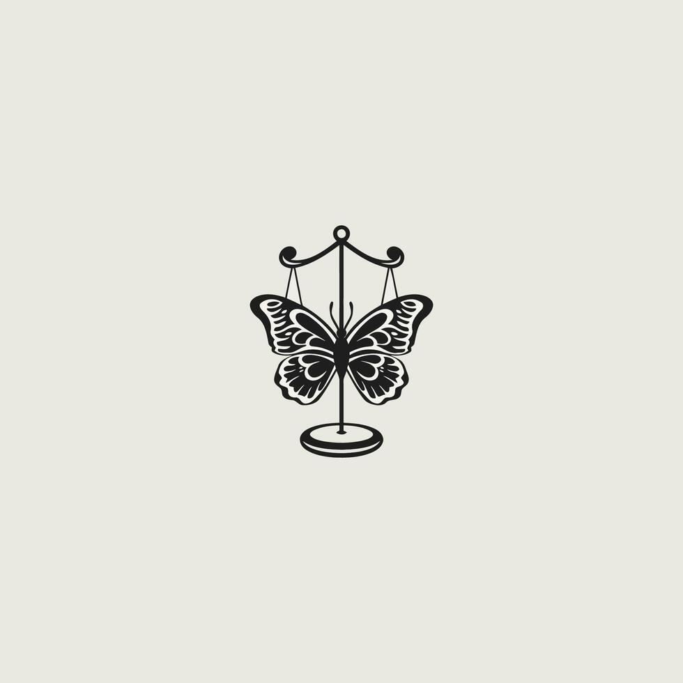 ai generado equilibrar mariposa vector logo diseño