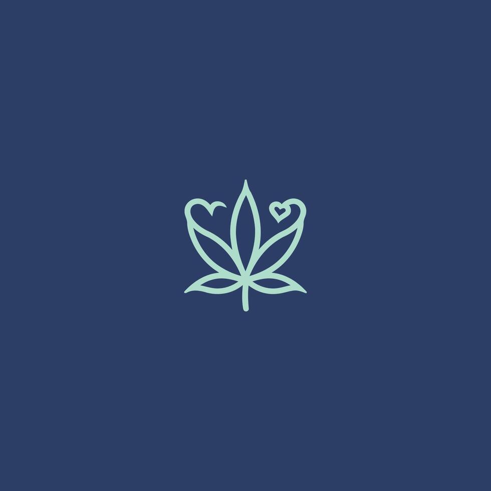 AI generated Cannabis logo design icon vector  template