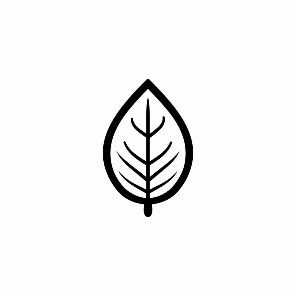 AI generated Leaf icon logo design vector
