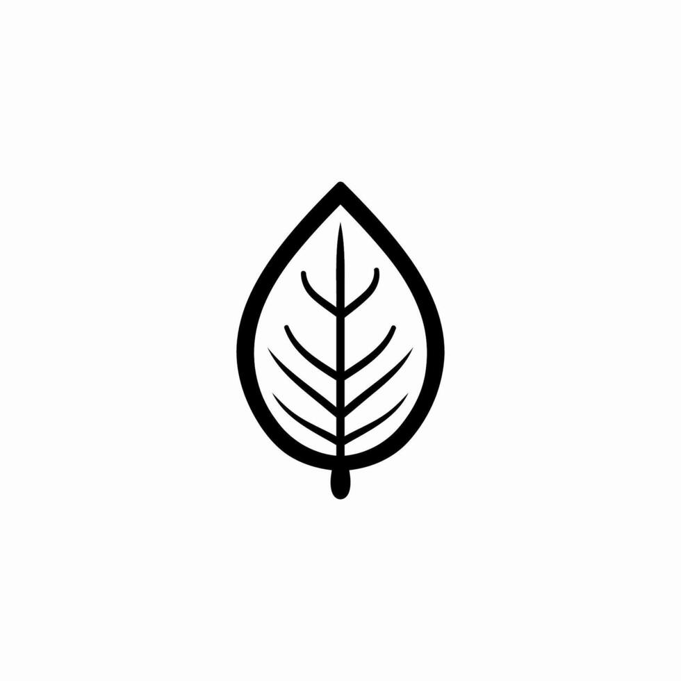 AI generated Leaf icon logo design vector