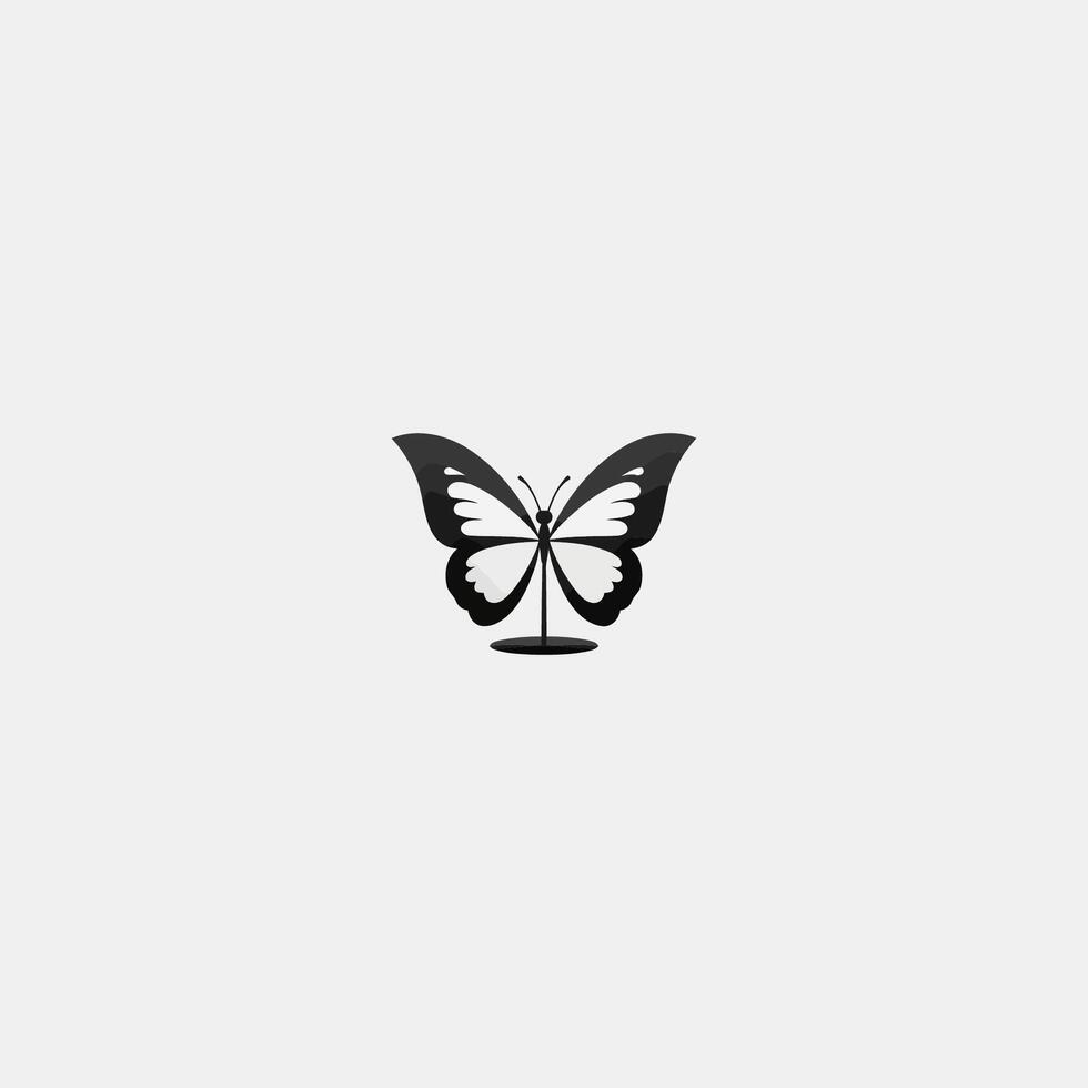 ai generado equilibrar mariposa vector logo diseño