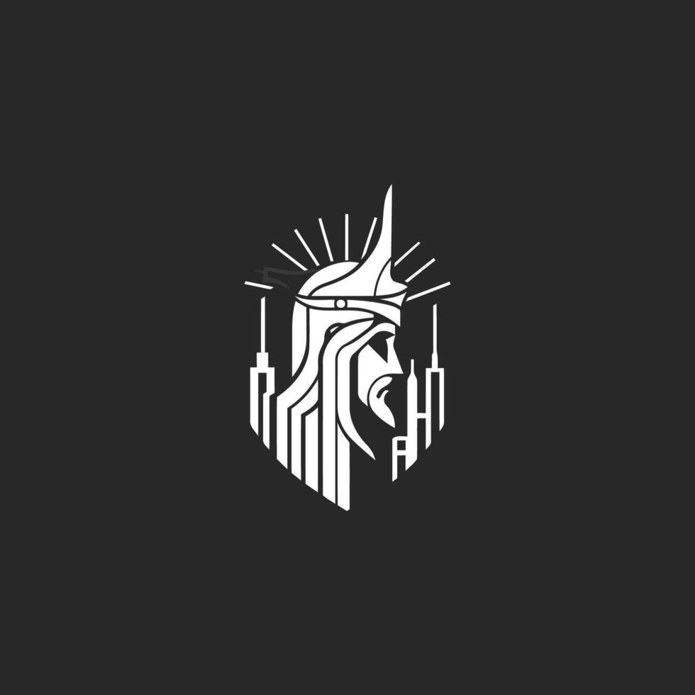 AI generated God city logo design vector icon flat illustration