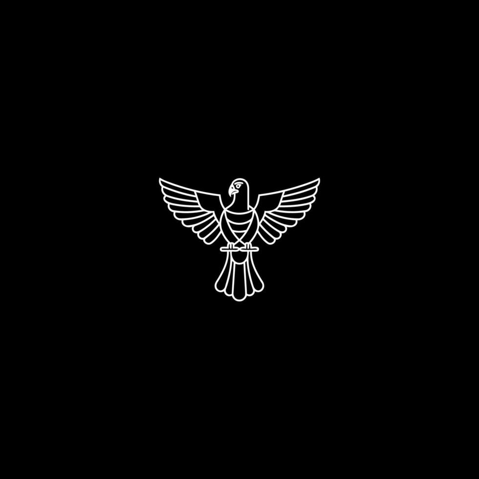AI generated Eagle logo design icon vector template