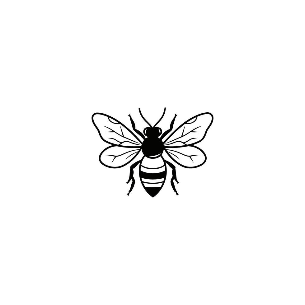 ai generado miel abeja logo diseño vector modelo