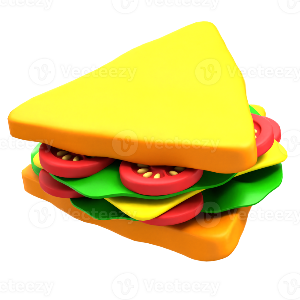 sandwich 3d icon png
