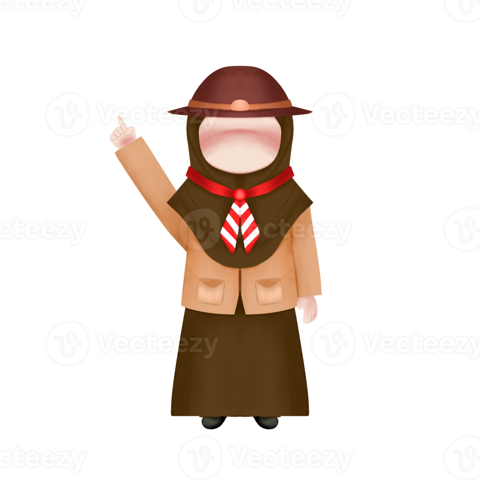 indonesian scout illustration png