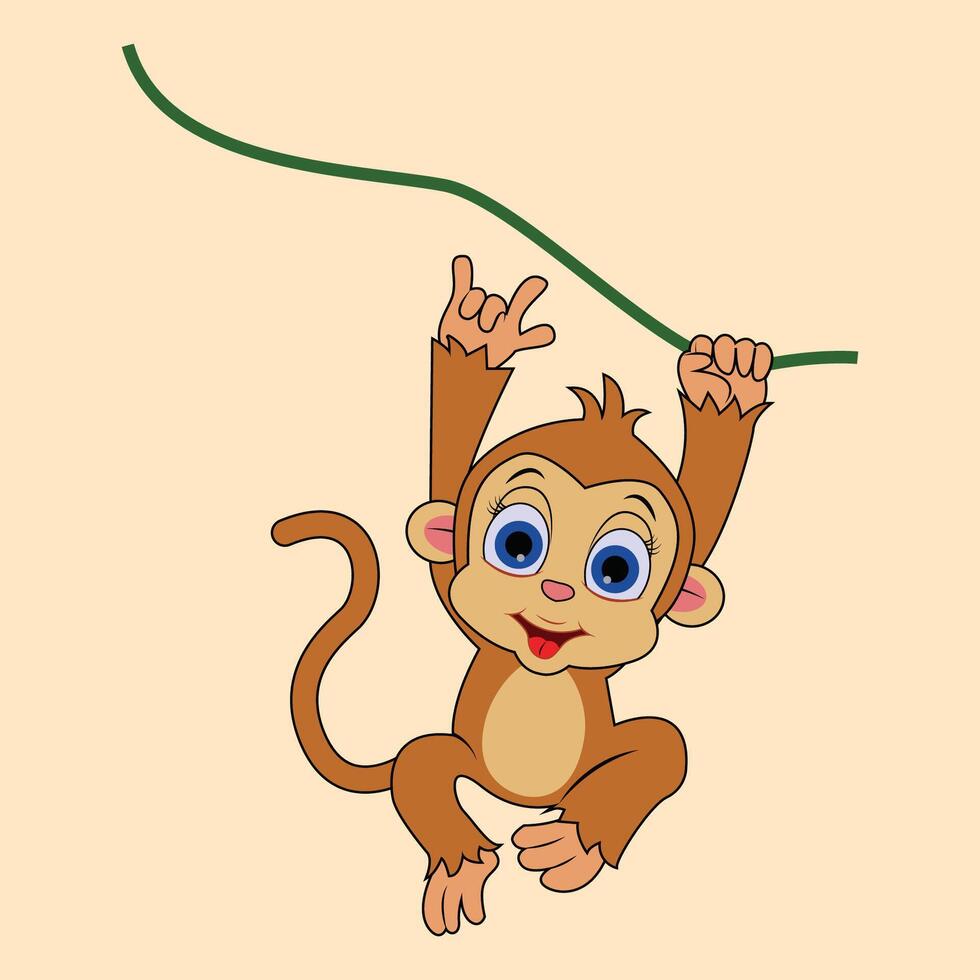 ASL ART OF MONKEY vector