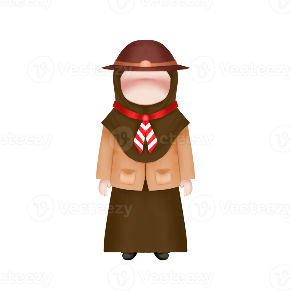 indonesian scout illustration png