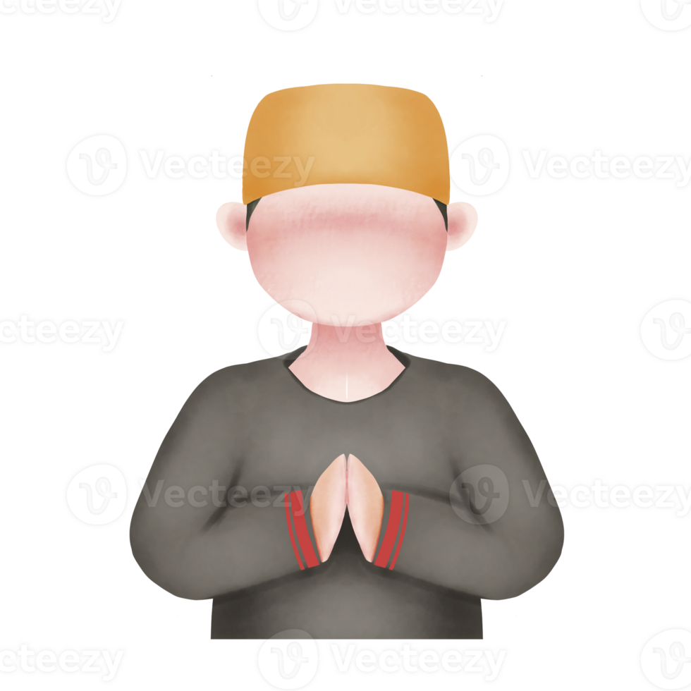 man greeting illustration png