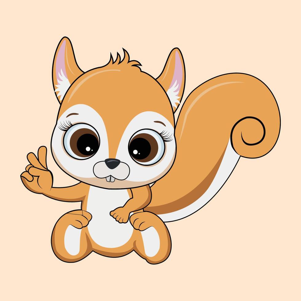 ASL ART OF SQUIRREL vector