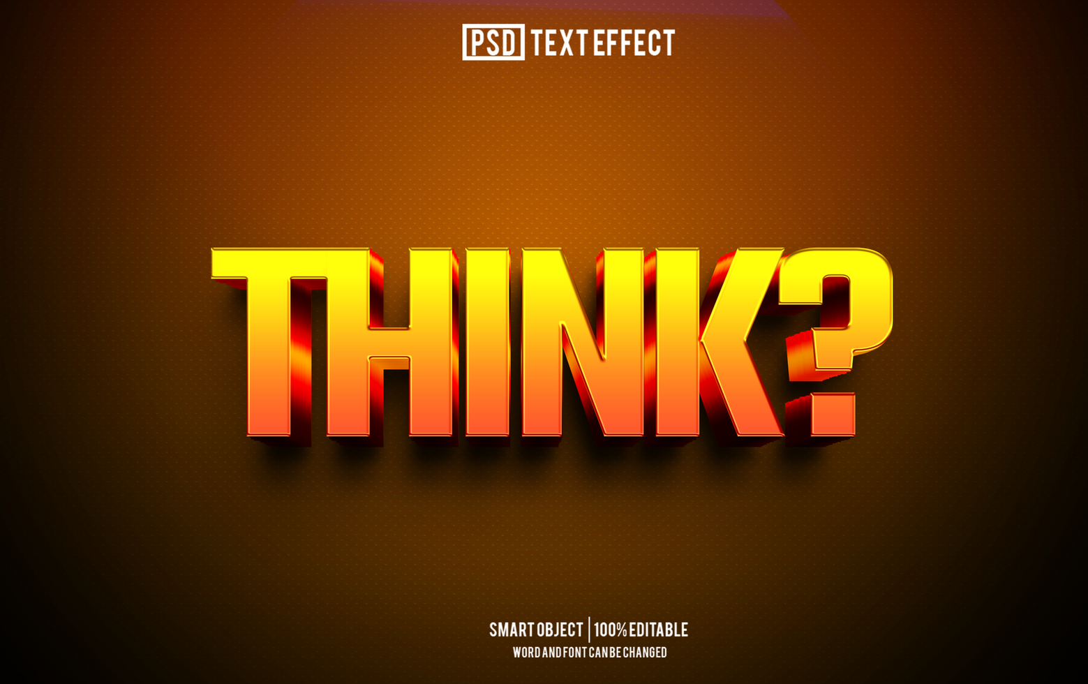 think text effect, font editable, typography, 3d text psd