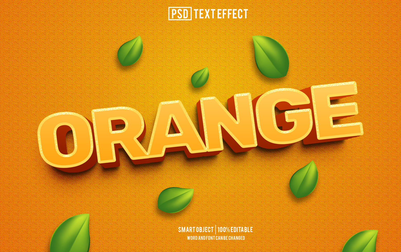 orange text effect, font editable, typography, 3d text psd